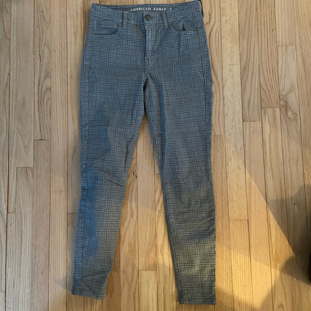 American Eagle Skinny Plaid Jeans